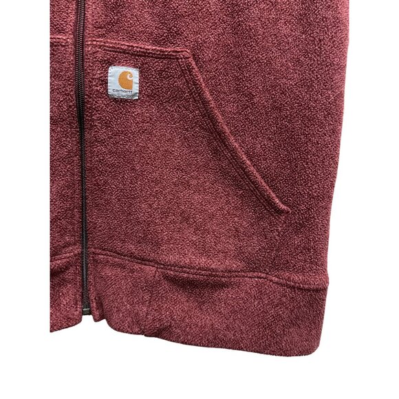 Carhartt Kentwood Burgandy Fleece Full Zip Vest - Picture 4 of 7